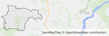 Mapa z zaznaczonym Kazanowem