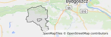 Mapa z zaznaczoną Kcyni