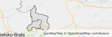 Mapa z zaznaczonym Kętami