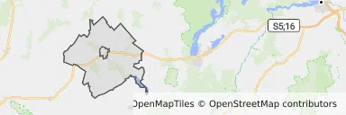 Mapa z zaznaczonymi Kisielicami