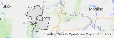 Mapa z zaznaczonym Kłeckiem