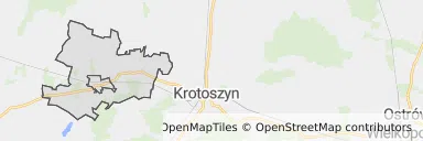 Mapa z zaznaczonym Kobylinem