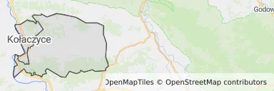 Mapa z zaznaczonymi Kołaczycami
