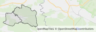 Mapa z zaznaczonym Kolonowskiem