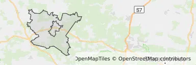 Mapa z zaznaczonym Końskich