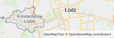 Mapa z zaznaczonym Konstantynowie Łódzkim