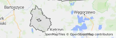 Mapa z zaznaczonym Korszami