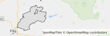 Mapa z zaznaczoną Krajeńką