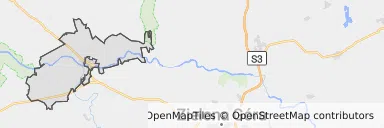 Mapa z zaznaczonym Krośnie Odrzańskim