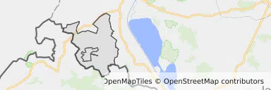 Mapa z zaznaczonymi Krzanowicami