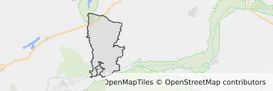 Mapa z zaznaczonym Krzyżu Wielkopolskim