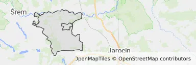 Mapa z zaznaczonym Książu Wielkopolskim