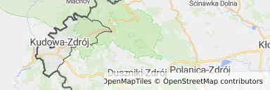 Mapa z zaznaczonym Kudowie-Zdroju