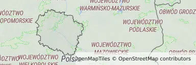 Mapa z zaznaczonym województwem kujawsko-pomorskim