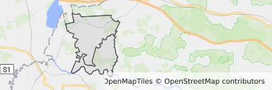 Mapa z zaznaczonym Libiążu