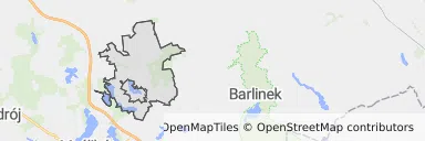 Mapa z zaznaczonym Lipianami