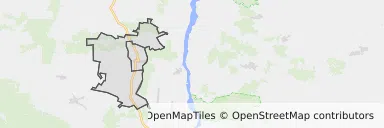 Mapa z zaznaczonym Lipskiem