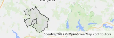 Mapa z zaznaczonym Łobzem