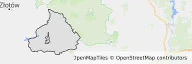 Mapa z zaznaczonym Łobżenicy