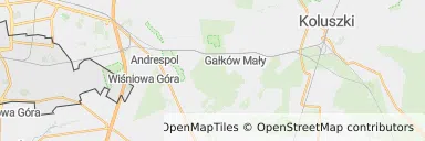 Mapa z zaznaczoną Górną w Łodzi