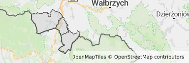 Mapa z zaznaczoną Lubawką