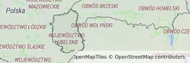 Mapa z zaznaczonym województwem lubelskim