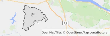 Mapa z zaznaczonym Lubrańcu