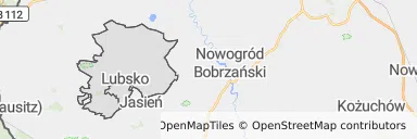 Mapa z zaznaczonym Lubskiem