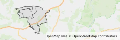 Mapa z zaznaczonym Lututowem