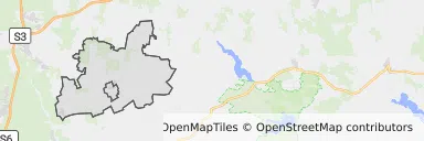 Mapa z zaznaczonym Maszewem