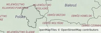 Mapa z zaznaczonym województwem mazowieckim