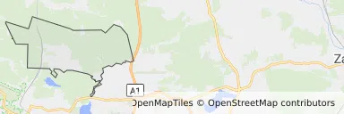 Mapa z zaznaczonym Miasteczku Śląskim