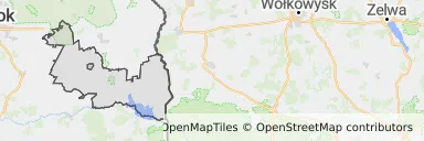 Mapa z zaznaczonym Michałowem