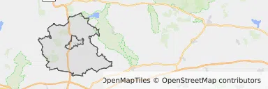 Mapa z zaznaczonym Międzyrzeczem