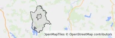 Mapa z zaznaczonym Miłakowem