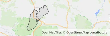 Mapa z zaznaczonymi Modliborzycami