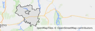 Mapa z zaznaczonym Mogilnem