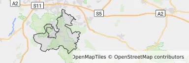 Mapa z zaznaczoną Mosinem