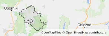 Mapa z zaznaczoną Murowanej Goślinem