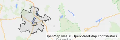 Mapa z zaznaczonym Myśliborzem