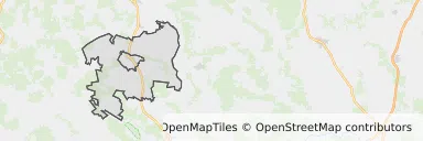 Mapa z zaznaczonym Myszyniecu