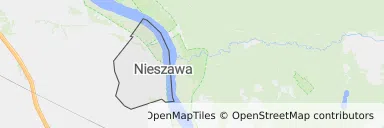 Mapa z zaznaczoną Nieszawem