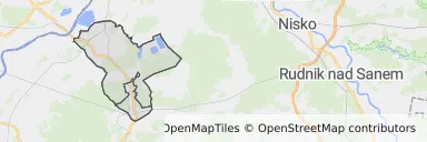 Mapa z zaznaczoną Nowej Dębem