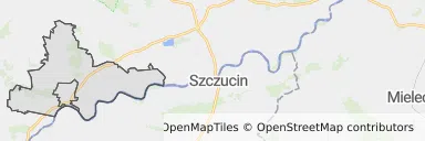 Mapa z zaznaczonym Nowym Korczynem