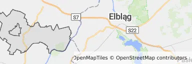 Mapa z zaznaczonym Nowym Stawem