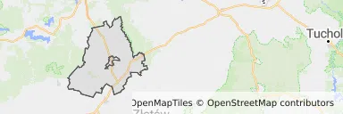 Mapa z zaznaczonym Okonkiem