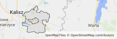 Mapa z zaznaczonym Opatówkiem