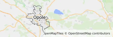 Mapa z zaznaczonym Opolem