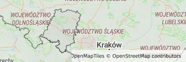 Mapa z zaznaczonym województwem opolskim