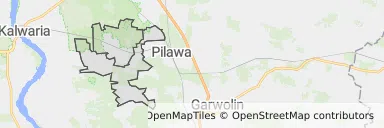 Mapa z zaznaczonym Osieckiem